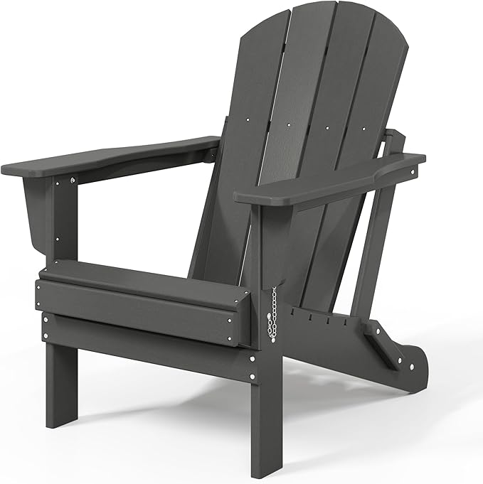 Costaelm 3 piece Patio Set, Outdoor Modern Adirondack Table and Chairs - Photo 2