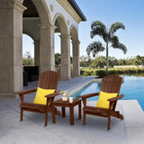 Outvita Wood Adirondack Chair, Folding Wooden Lounge Seating - Photo 2