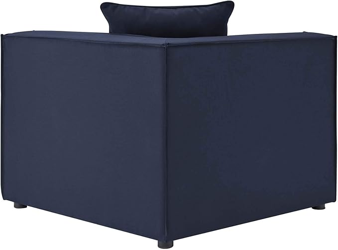 Modway EEI-4385-NAV Saybrook Patio Upholstered 6-Piece Sectional Sofa in Navy - Photo 7