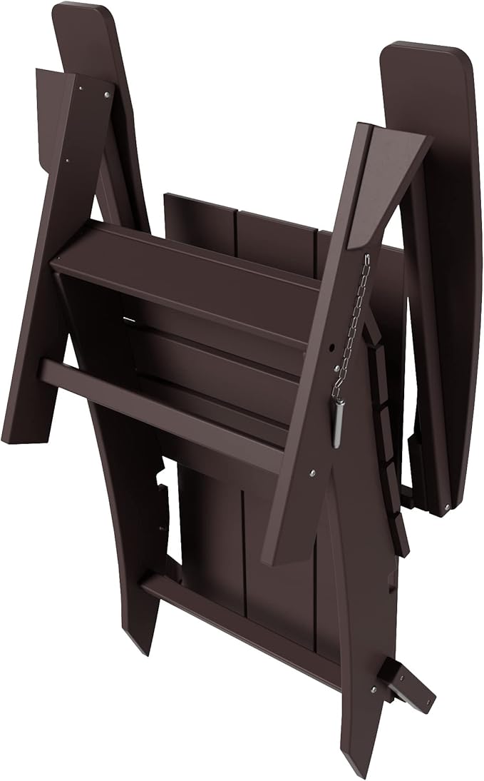 WestinTrends Ashore Modern Outdoor Folding Adirondack Chair (Set of 2), Dark Brown