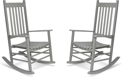 Shine Company Vermont Porch Rockers – Storm Gray (Set of 2)