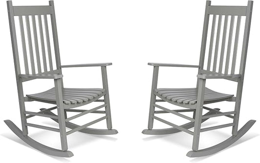Shine Company Vermont Porch Rockers – Storm Gray (Set of 2)
