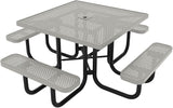 COATEDOUTDOORFURNITURE Heavy-Duty Portable Outdoor Picnic Table with Umbrella Hole - Photo 1