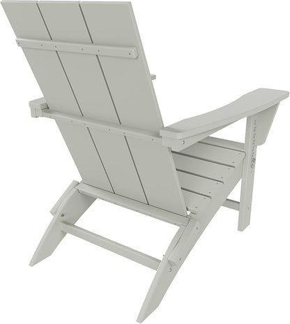 WestinTrends Ashore Modern Outdoor Folding Adirondack Chair (Set of 4), Sand
