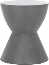 Safavieh Outdoor Collection Athena Modern Concrete Dark Grey Round 17.7-inch Accent Table - Photo 1