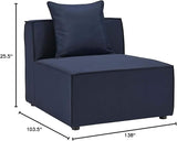 Modway EEI-4385-NAV Saybrook Patio Upholstered 6-Piece Sectional Sofa in Navy - Photo 2