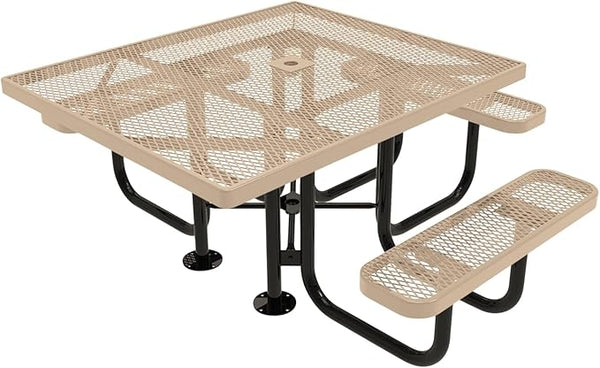 COATEDOUTDOORFURNITURE Coated Outdoor Furniture Heavy-Duty Portable ADA-Compliant Outdoor Picnic Table with Umbrella - Photo 1