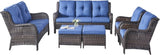 Rilyson Wicker Patio Furniture Set - 6 Piece Rattan Outdoor Sectional Conversation Sets with 1 Sofa, 1 Loveseat - Photo 3