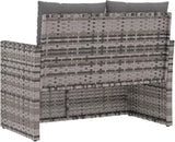Patio Bench with Cushions Gray 41.3" Poly Rattan Outdoor Benches Garden Benches Outdoor Bench for Park Garden Patio and - Photo 7