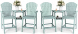 FOOWIN Tall Adirondack Chair Set of 4, All Weather HDPE Bar Height Adirondack Chair with Double Connecting Trays - Photo 1