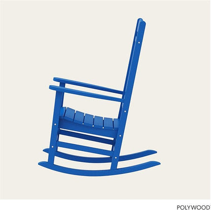 POLYWOOD Presidential Rocking Chair in Pacific Blue