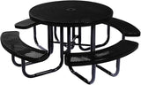 COATEDOUTDOORFURNITURE Heavy-Duty Portable Outdoor Picnic Table with Umbrella Hole - Photo 1