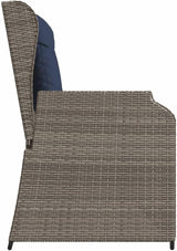 2-Seater Reclining Patio Bench with Cushions, Outdoor Garden Loveseat with Adjustable Backrest and Armrests - Photo 6