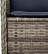 2-Seater Reclining Patio Bench with Cushions, Adjustable Garden Loveseat - Photo 9