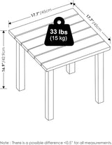 Furinno TIOMAN Patio Table, Outdoor Side Table, Patio End Table, Coffee Table in Teak Oil, for Patio, Garden, Porch - Photo 3