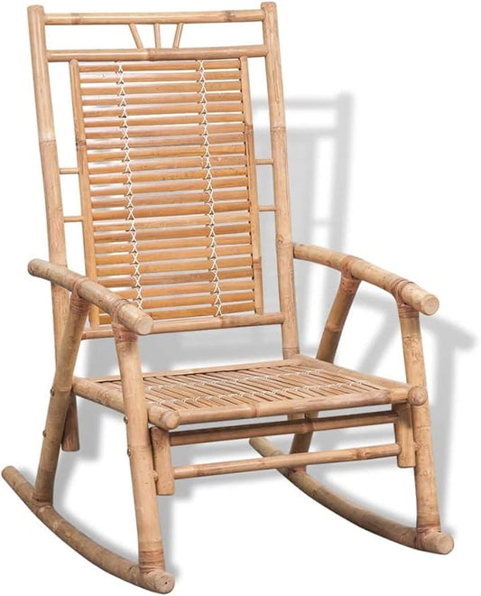 Terrace Garden Outdoor Sun Lounger,Home Lunch Breathable Leisure Chair,Rocking Chair Bamboo