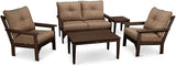 Vineyard 5-Piece Deep Seating Set (Black/Canvas Granite) - Photo 4