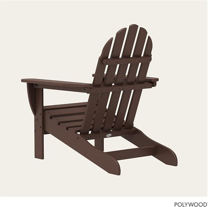 POLYWOOD AD4030MA Classic Outdoor Adirondack Chair, Mahogany
