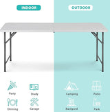 SUPER DEAL Upgraded 6FT Folding Picnic Table for Outdoor - Photo 5