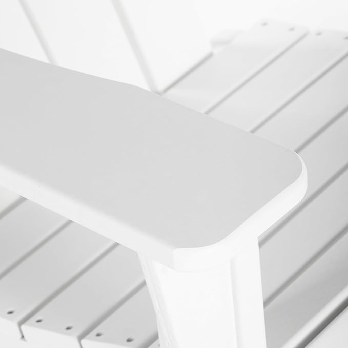WO WESTIN OUTDOOR HDPE Laguna Outdoor Rocking Poly Adirondack Chair (Set of 2), White