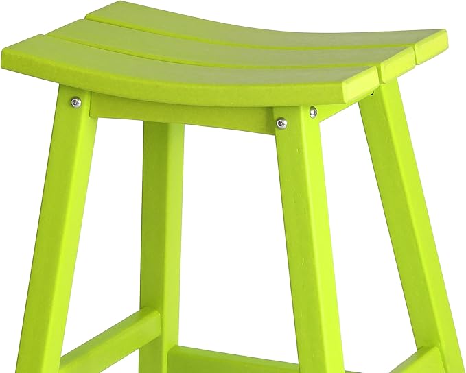 WestinTrends Malibu Malibu 29 Inch High Backless Seat Bar Stools (Set of 3), Lime