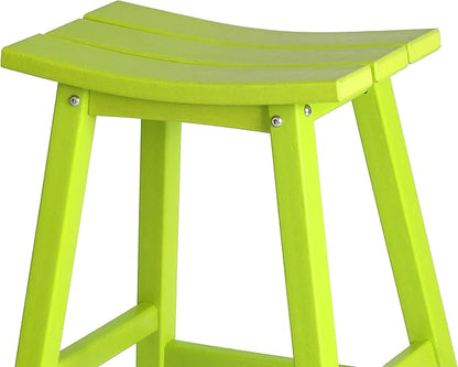 WestinTrends Malibu Malibu 29 Inch High Backless Seat Bar Stools (Set of 3), Lime