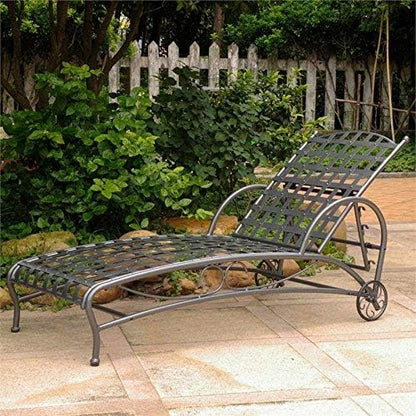 Iron Multi-Position Patio Chaise Lounge