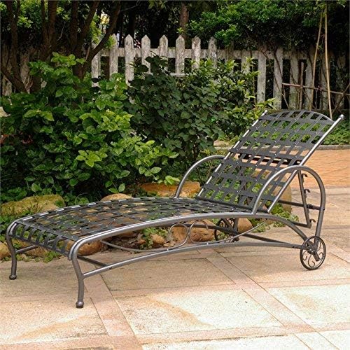 Iron Multi-Position Patio Chaise Lounge