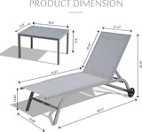 Domi Pool Lounge Chairs Set of 3 - Photo 2