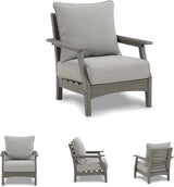 Signature Design by Ashley Outdoor Visola Lounge Chair, 2 Count, Foam Cushion, Nuvella Weather Resistant Fabric - Photo 5