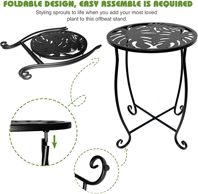 Small Side Tables for Small Space, 2 Pack Metal Outdoor Indoor Side Table - Photo 7