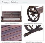 Yard Benches, Outdoor Garden Bench, Fir Wood Patio Park Bench - Photo 4