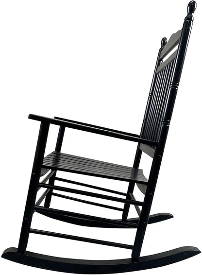 Rocking Solid Wood Chair, Front Porch Rocker for Adult, Load Bearing 280 lbs