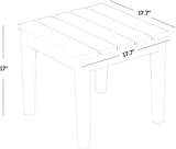 WestinTrends Ashore Outdoor Patio Modern Adirondack Side Table, White - Photo 2