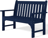Costaelm Garden Bench, Farmhouse Park Front Porch for Entryway Bench Outdoor Seating Low Bench Patio Bench - Photo 9