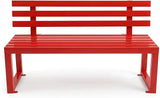 47.2" Garden Bench with backrest, Metal Bench Outdoor, Ground-Mountable, Securable Outdoor Benches, Garden & Park - Photo 1