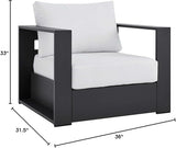 Modway Tahoe Aluminum Outdoor Patio Armchair in Gray White - Photo 9