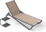 Kingdura Chaise Lounge Chairs Set for Pool, Aluminum Outdoor Lounge Chairs with 5 Positions Recliner - Photo 9