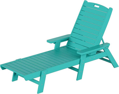 WestinTrends Malibu Poly Reclining Chaise Lounge Turquoise