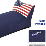 Outdoor Chaise Lounge Chair, Sunbed UV Resistant American Flag Sofa Couch Patio Waterproof Outside Sunlounge Reclining - Photo 6
