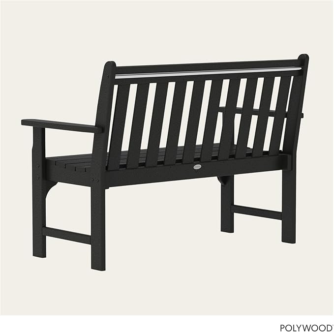 POLYWOOD GNB48BL Vineyard 48" Bench, Black - Photo 5