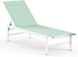 Outdoor Lounge Chair for Pool, Aluminum Chaise Lounge Chairs with 5-Position Recliner, Patio Lounge Chair for Backyard - Photo 1