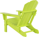 WO Home Furniture Adirondack Chairs Table Set of 3 PCS Outdoor Folding Chairs Coffee Table Weather/UV Resistant for Lawn - Photo 6