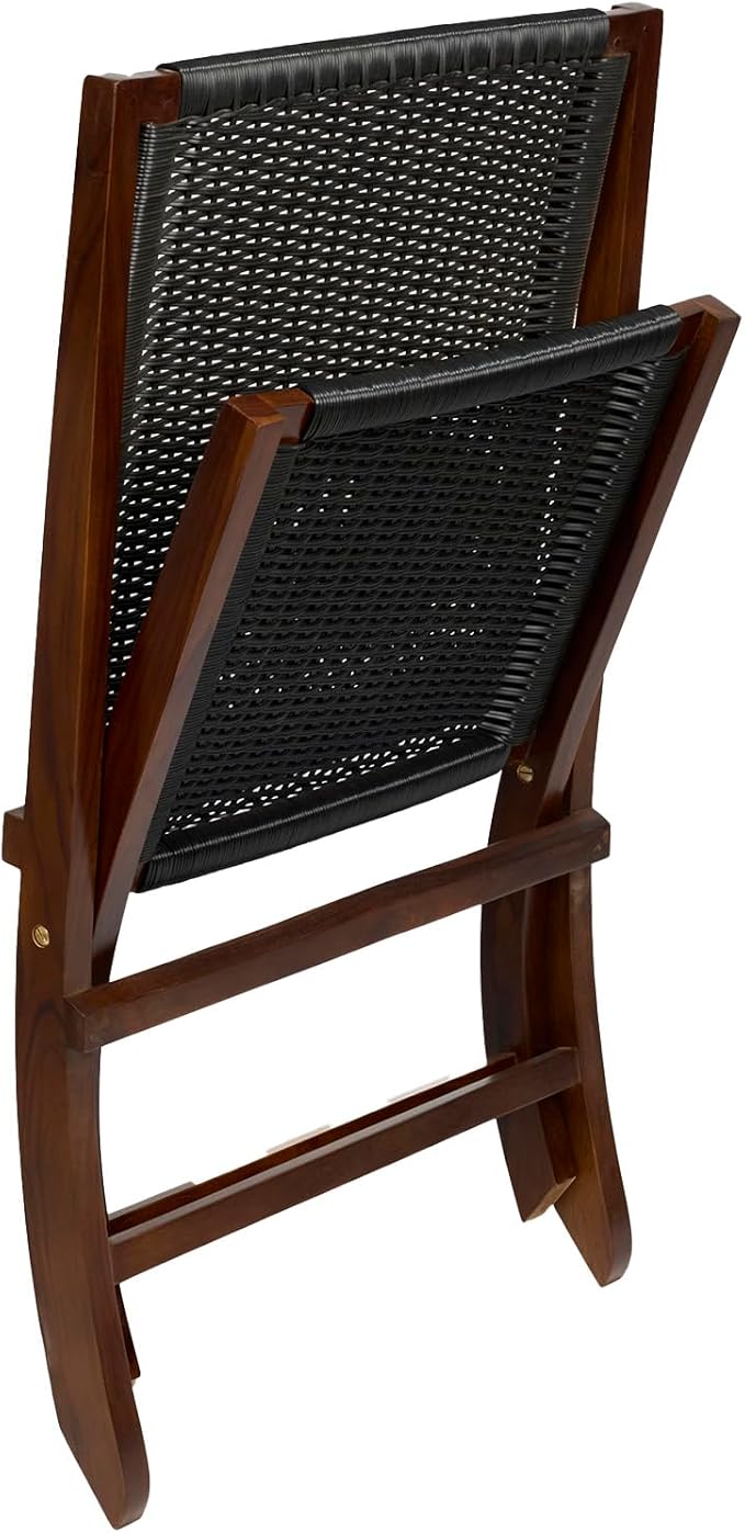 TeakCraft Teak Rattan Lounge Chair – Foldable - Photo 4
