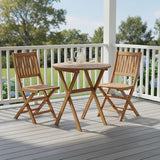 Tangkula 26-Inch Acacia Wood Outdoor Dining Table - Photo 2