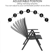 Kozyard 7 Piece Outdoor Patio Dining Set for 6, Extendable Dining Table with 6 Chairs - Photo 4