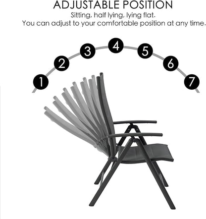 Kozyard 7 Piece Outdoor Patio Dining Set for 6, Extendable Dining Table with 6 Chairs, Metal Frame Outdoor Furniture Set for Backyard, Porch, Deck, Garden