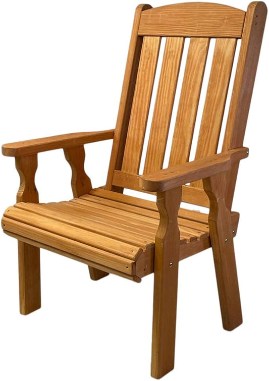 Amish Casual Heavy Duty 600 Lb High Back Mission Treated Patio Chair (Cedar Stain)