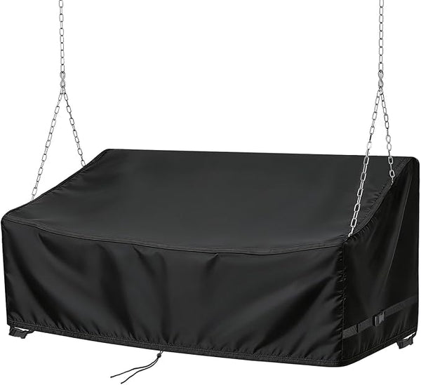 Porch Swing Cover, Waterproof Outdoor Hanging Swing Chair Cover for 2-Person Seating Bench - Photo 1