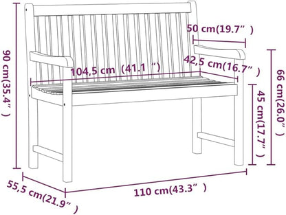 Garden Bench Natural Wood Solid Acacia Wood Small Garden Bench Patio Bench Backyard Bench